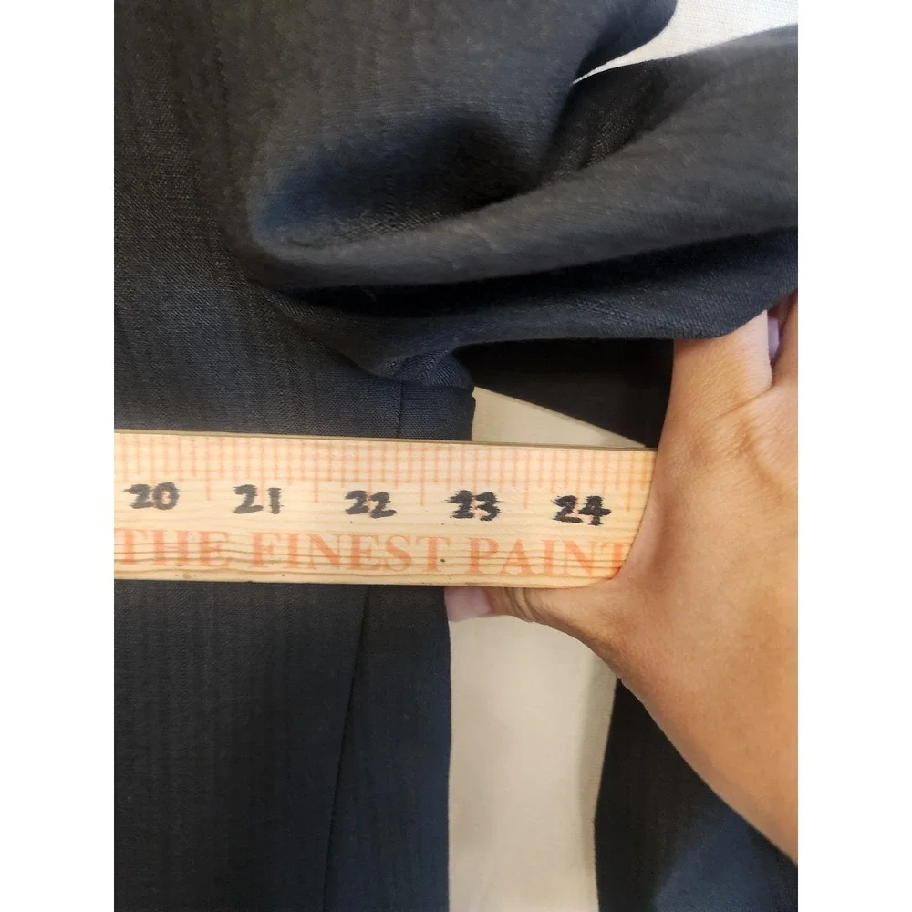Dario Di Napoli Suit Jacket Mens 48L Gray Polyester Wool Stripe‎ Big & Tall USA